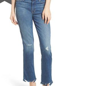 MOTHER The Rascal Distressed Straight Leg Jeans